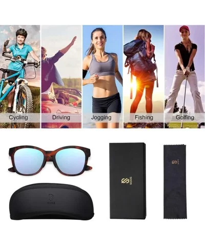 Womens Sport Polarized Sunglasses Square TR90 Frame UV400 Lenses SJ2089 - CT194XT0RL9 $24.19 Square