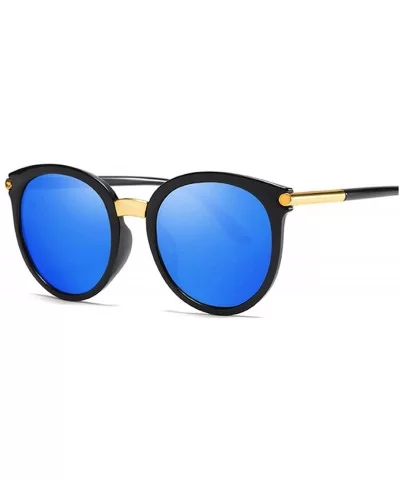 Cat Eye Sunglasses Women Ladies Fashion Cheap Designer Mirror Lens Cateye Sun Glasses Female Shades - Blue - C2198ZX3DQ5 $55....