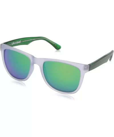 Life is Good Unisex-Adult Andes Polarized Square Sunglasses - Matte Crystal Green - CC18RNZUT55 $46.24 Square