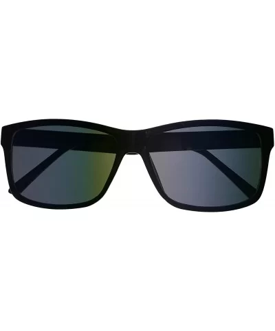 Mens Sunglasses Plastic Rectangle Black PE80 2 - C318T050G64 $38.17 Rectangular