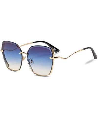 Classic fashion frameless sunglasses - metal frameless classic aviator glasses - F - CA18SCZEWSD $71.33 Aviator