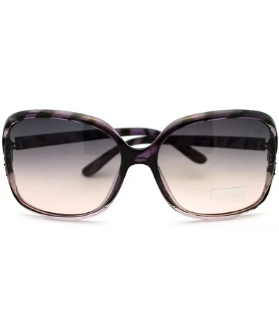Oversized Square Sunglasses for Women Elegant Rhinestone Design - Purple - CV11GBS7JFL $12.05 Square
