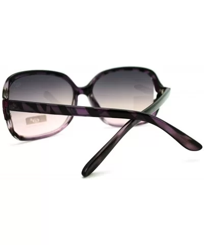 Oversized Square Sunglasses for Women Elegant Rhinestone Design - Purple - CV11GBS7JFL $12.05 Square