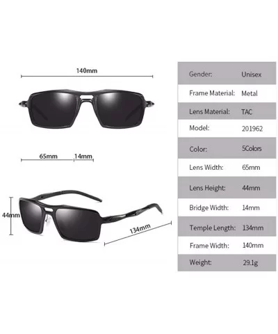 Aluminum Magnesium Polarizing Sunglasses Sports Sunglasses Men's Riding Glasses - D - CZ18Q6ZNERN $54.41 Aviator