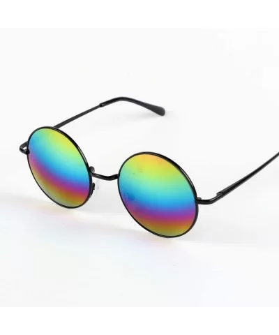 Small Round Sunglasses Women Glasses Lady Retro Metal Sun Yellow Vintage Tiny Female Men - 3 - CQ198ZS74GG $53.73 Aviator