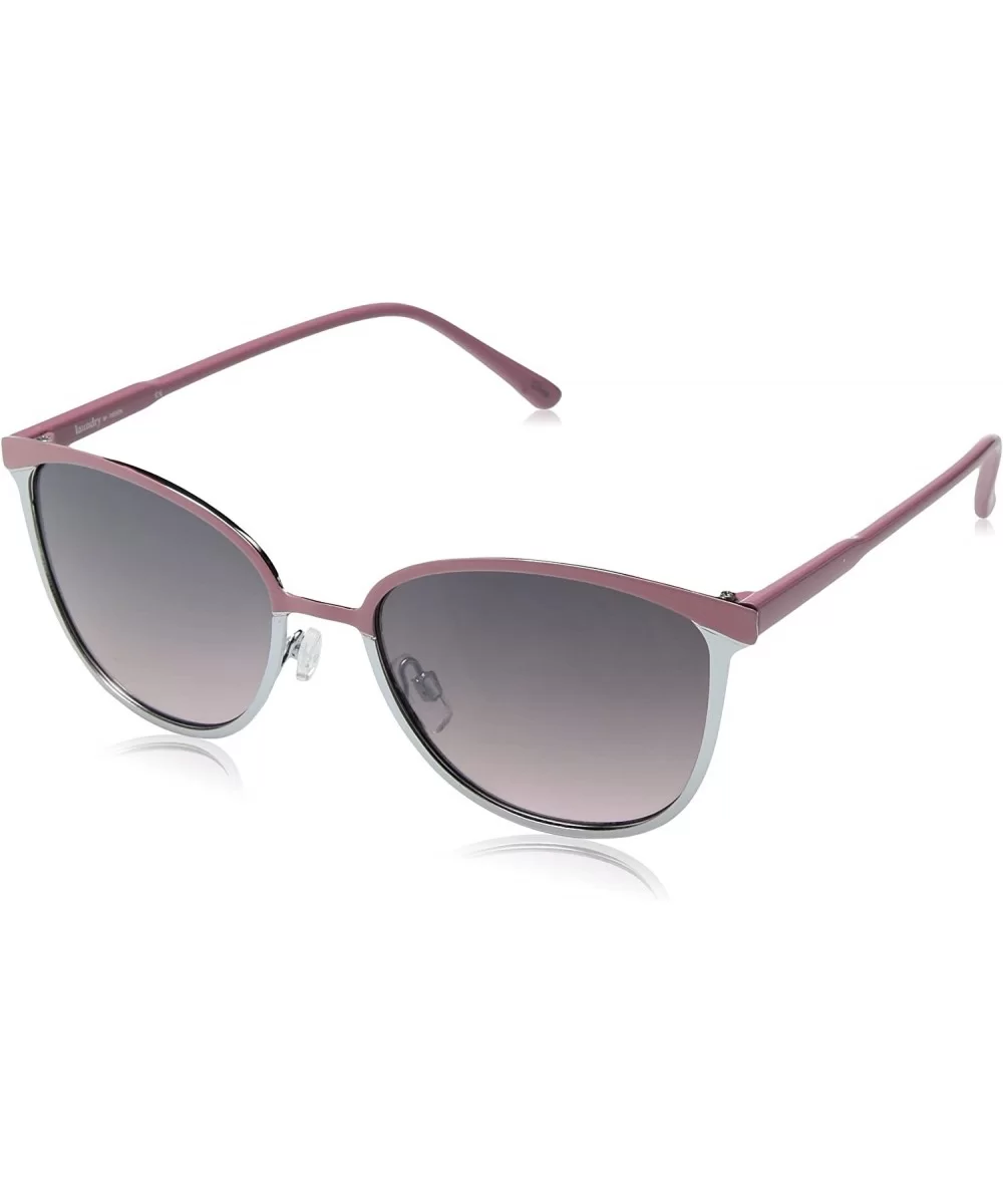 Women's LD244 Round Sunglasses - Silver Rose - 60 mm - CZ180NM2C9H $65.82 Round