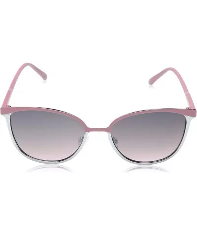 Women's LD244 Round Sunglasses - Silver Rose - 60 mm - CZ180NM2C9H $65.82 Round