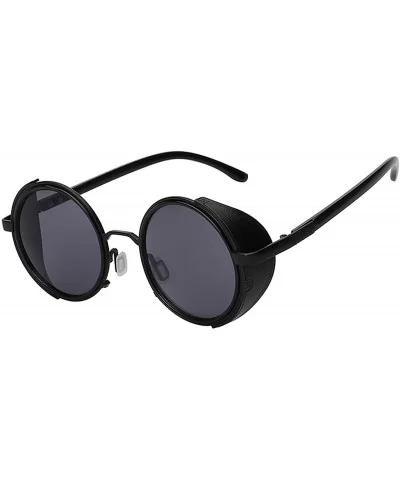 Steampunk Gothic - 002 Retro Vintage Hippie Colored Metal Round Circle Frame Sunglasses Colored Lens - CH184I8XZQ8 $17.80 Round