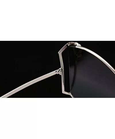 Alloy Oversized Sunglasses unisex 2018 New Fashion Luxury Hollow Frame Shades With Pearl - Yellow - C1189O4UGAH $16.84 Oversized