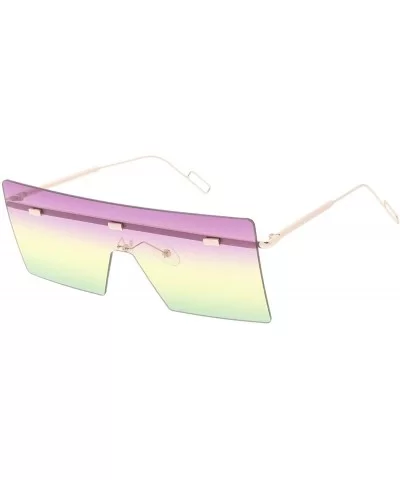 High Octane Collection"Mykonos" Wire Frame Unisex Sunglasses - Pink - C918GYCYCQR $12.00 Shield