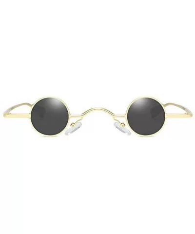 Hippie Round Lens Sunglasses Polarized - Steampunk 60's Style Eyewear - Gold - C2196RLAQ3U $9.59 Round