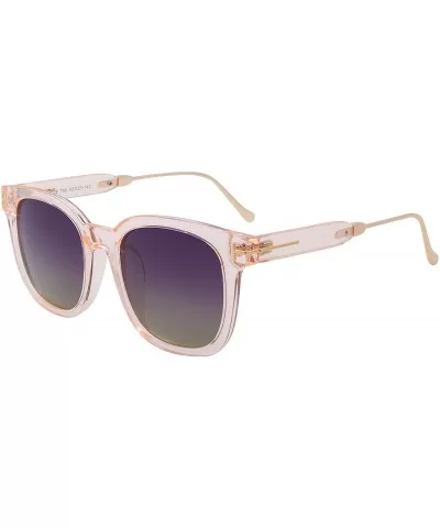 Women's polarized sunglasses with a mirror UV400 lens - Pink - C218E4O5XMY $16.64 Goggle