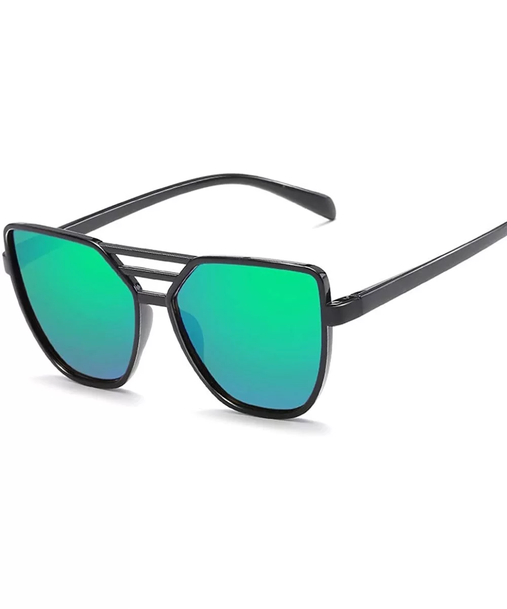 Sunglasses Stylish Retro Tinted Sunglasses Sunglasses For Men And Women - 6. Black Frame Green Film - CD18TMRNKDC $11.78 Goggle