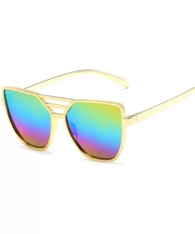 Sunglasses Stylish Retro Tinted Sunglasses Sunglasses For Men And Women - 6. Black Frame Green Film - CD18TMRNKDC $11.78 Goggle