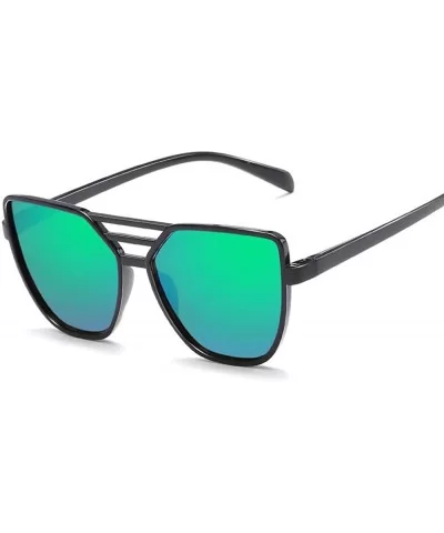 Sunglasses Stylish Retro Tinted Sunglasses Sunglasses For Men And Women - 6. Black Frame Green Film - CD18TMRNKDC $11.78 Goggle