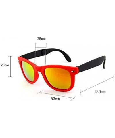 Classic Folding Cat Eye Sunglasses Fashion Women Men Driving Unisex Sun glasses - Red/Grey - CV1986QDULE $13.15 Cat Eye