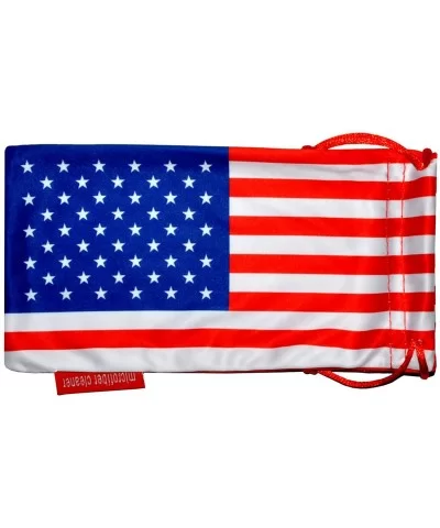 Classic American Flag Sunglasses USA Patriot Colored Lens 4th of July - Ice_frame_mirrored_lens - CG12O2W1N4K $13.08 Aviator