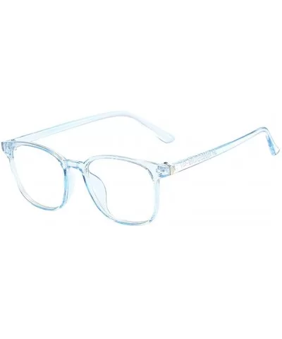 Glasses for Women and Men- Computer Gaming Glasses- Retro Flat Mirror - Blue - CI18W8XXI0N $12.20 Round