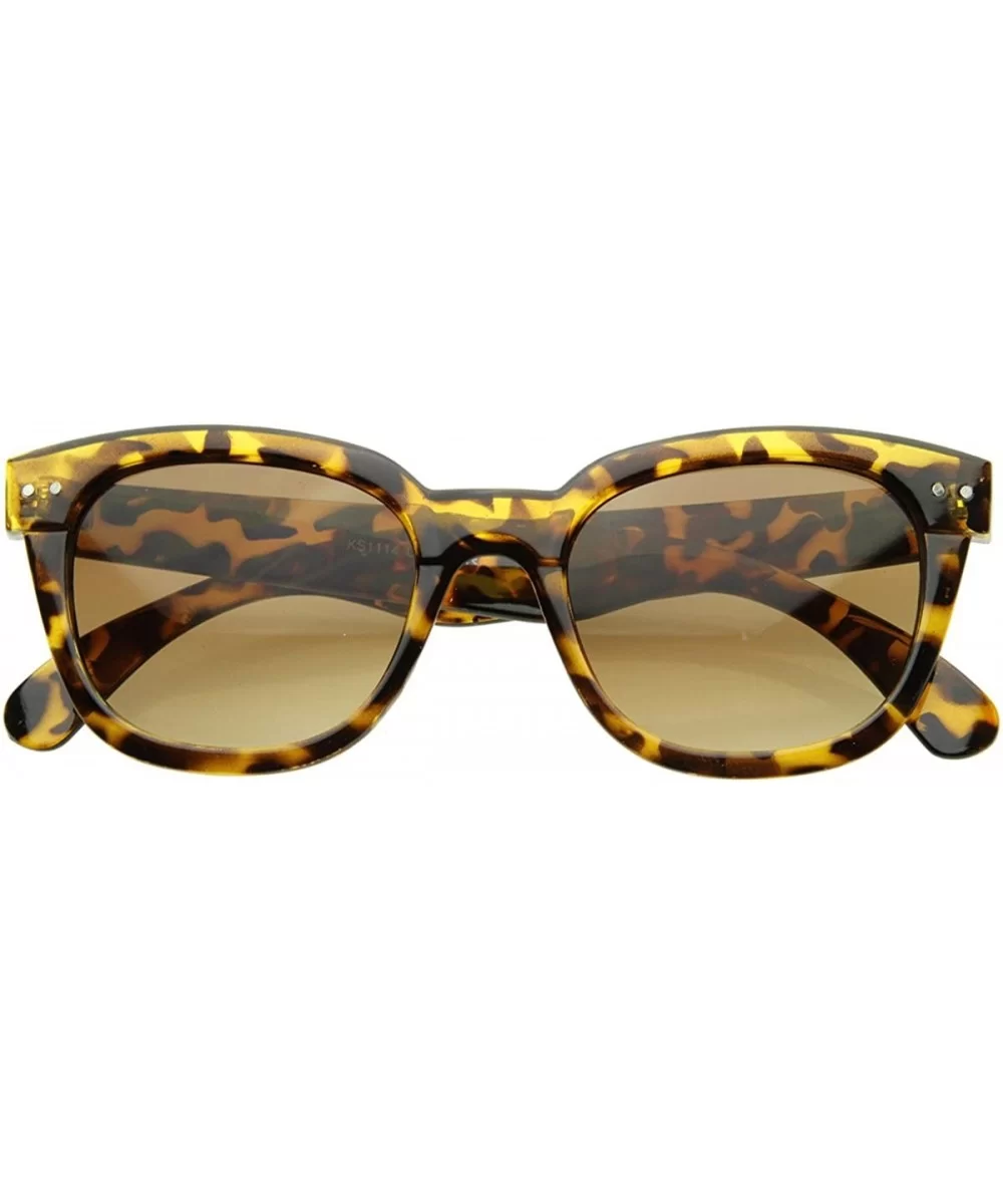 Designer Inspired Bold Thick Frame Fashion Horn Rimmed Style Sunglasses (Tortoise) - CH117Z4R7CP $14.30 Wayfarer