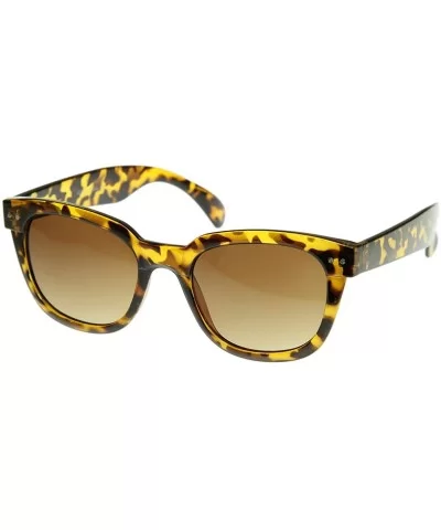 Designer Inspired Bold Thick Frame Fashion Horn Rimmed Style Sunglasses (Tortoise) - CH117Z4R7CP $14.30 Wayfarer