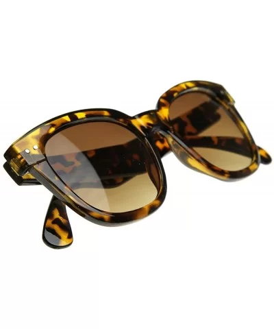 Designer Inspired Bold Thick Frame Fashion Horn Rimmed Style Sunglasses (Tortoise) - CH117Z4R7CP $14.30 Wayfarer