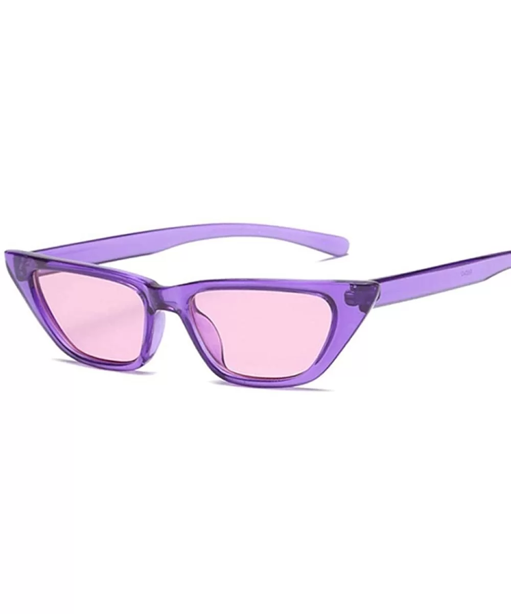 Fashion Cat Eye Sunglasses Women Brand Designer Luxury Retro Cateye Female Red - Purple - CR18XQZK4E3 $11.71 Cat Eye