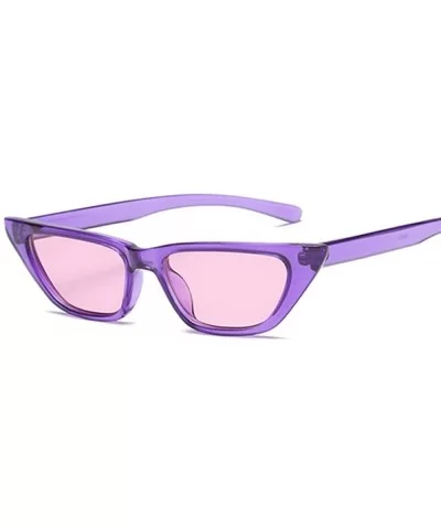 Fashion Cat Eye Sunglasses Women Brand Designer Luxury Retro Cateye Female Red - Purple - CR18XQZK4E3 $11.71 Cat Eye