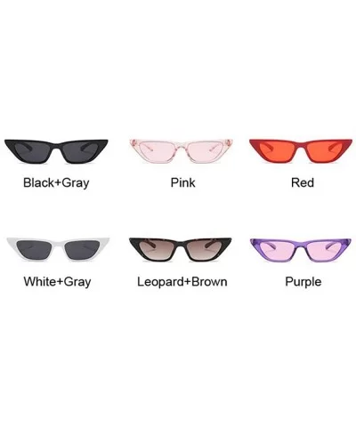 Fashion Cat Eye Sunglasses Women Brand Designer Luxury Retro Cateye Female Red - Purple - CR18XQZK4E3 $11.71 Cat Eye