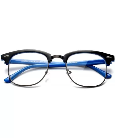 Babo" Slim Oval Style Celebrity Fashionista Pattern Temple Reading Glasses Vintage - Black/Blue - CT182YON0RW $11.90 Square