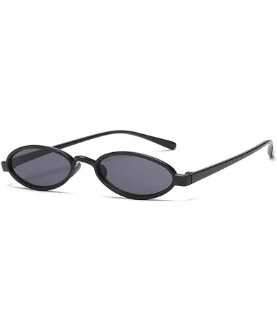 Fashion Vintage Oval Punk 2018 New Hot Sale Chic PC Sunglasses - Black - C218CCOTMZ6 $13.76 Oval