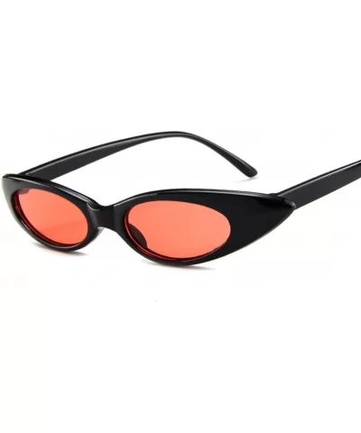 Mini Vintage Retro Extra Narrow Oval Round Skinny Cat Eye Sun Eye Glass (Color NO.8) - No.8 - CY18X5K44HR $50.37 Oval