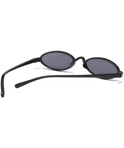 Fashion Vintage Oval Punk 2018 New Hot Sale Chic PC Sunglasses - Black - C218CCOTMZ6 $13.76 Oval