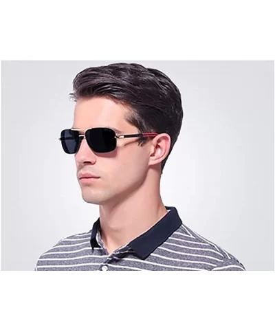 Genuine quality sunglasses fashion for men polarized and UV400 - Gun/Grey - CB18EXG5WHC $37.68 Aviator