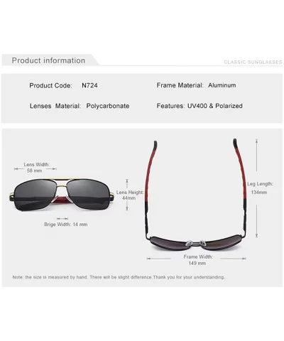 Genuine quality sunglasses fashion for men polarized and UV400 - Gun/Grey - CB18EXG5WHC $37.68 Aviator