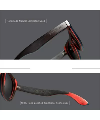 Handmade Natural Wooden Men's Glasses Polarized Sunglasses Gradient Lens Women Original Kingseven Black - CB194OUS5SO $76.74 ...