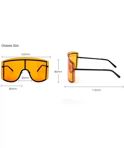 Big Frame Personality Sunglasses Windproof Sunglasses Colorful Frame Goggles - 3 - CY190EWEGS8 $54.01 Goggle