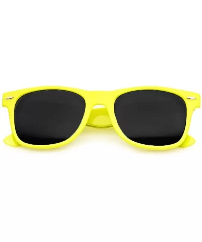Retro Vintage Classic Style Retro Classic Sunglasses Shades (Yellow/Black - 55mm) - C7119FZQ59X $11.74 Wayfarer