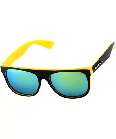 Men's Flat Top Square 55mm Sunglasses - Yellow - C511K1OOBJN $12.11 Square