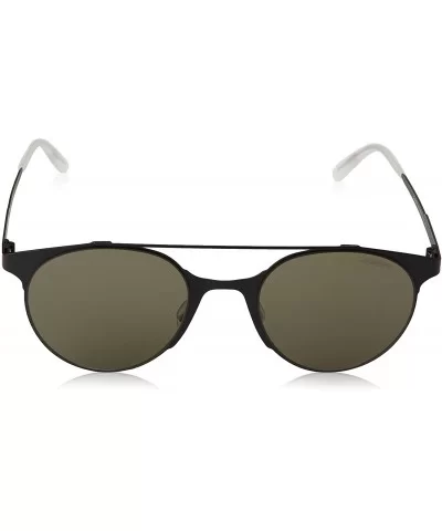 CA115/S Round Sunglasses- Matte Grey/Blue- 50 mm - Matte Black - CE12CLPFFE9 $60.12 Round