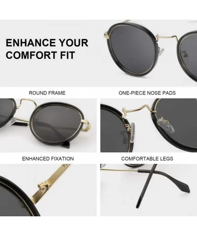 Oversized Round Sunglasses Women and Men Polarized Lens for Shopping/Driving/Hiking - CZ18SO4INRR $22.49 Round