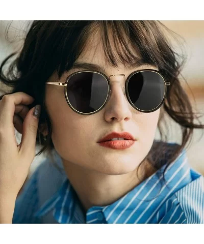 Oversized Round Sunglasses Women and Men Polarized Lens for Shopping/Driving/Hiking - CZ18SO4INRR $22.49 Round