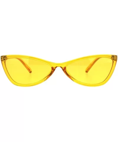 Womens Wide Butterfly Cateye Sunglasses Unique Stylish Shades UV 400 - Yellow (Yellow) - C418S8SSYRX $15.05 Butterfly