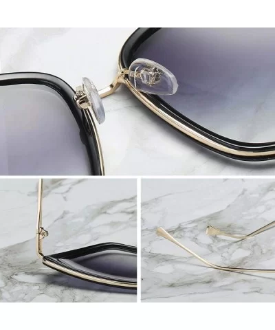 Metal Frame Cat Eye Women Sunglasses Female Sunglasses Famous Brand Blue - Tea - C118XE003CZ $12.38 Aviator