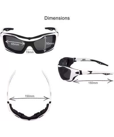 Polarized Riding Sunglasses Extreme Sports Wrap Motorcycle Glasses - White - CM17YQ0M72M $37.04 Wrap