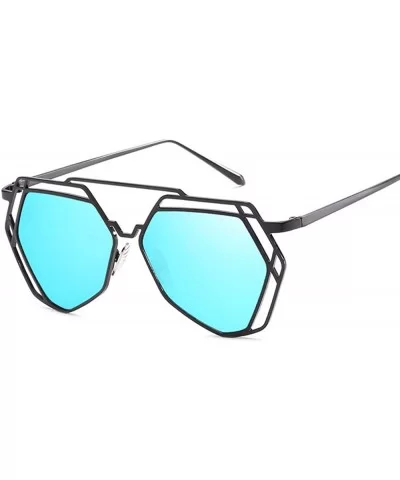 Metal Polygonal Sunglasses Street Shots for Men and Women's Universal Sunglasses - C - CX18QCI32UW $44.06 Aviator