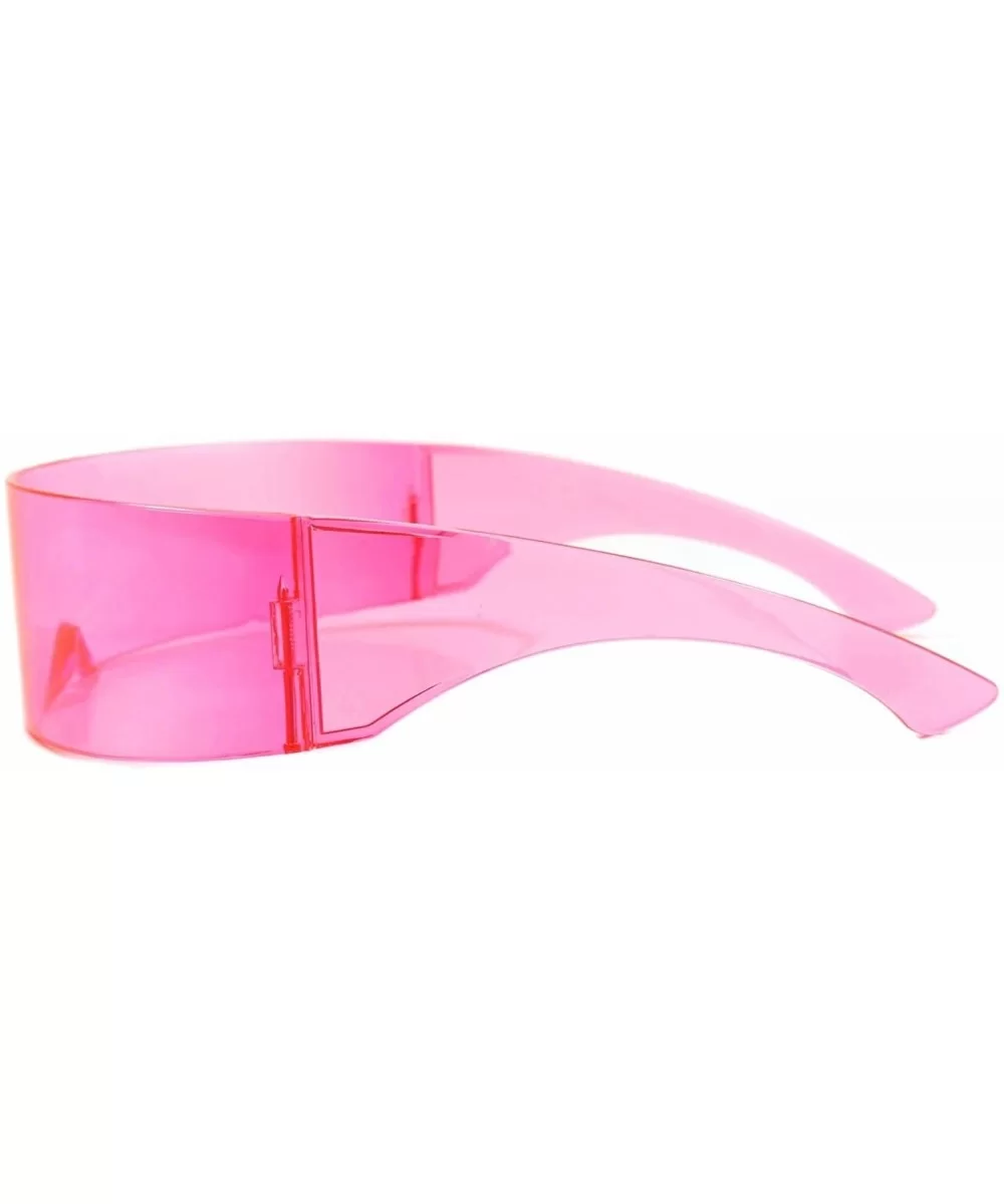 Futuristic Party Novelty Costume Sci-Fi Anime Alien Cosplay Wrap Sunglasses - Pink /Pink - C418ECEQKKW $17.96 Wrap