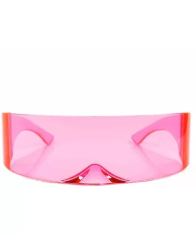 Futuristic Party Novelty Costume Sci-Fi Anime Alien Cosplay Wrap Sunglasses - Pink /Pink - C418ECEQKKW $17.96 Wrap