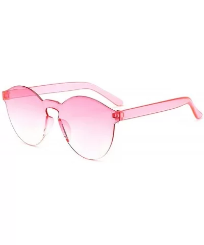 Fashion Women Flat Sunglasses Luxury Sun Glasses Eyewear Candy Color Mirror UV400 Oculos De Sol - Pink - CY1985D636X $45.86 Oval