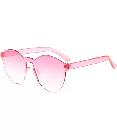 Fashion Women Flat Sunglasses Luxury Sun Glasses Eyewear Candy Color Mirror UV400 Oculos De Sol - Pink - CY1985D636X $45.86 Oval