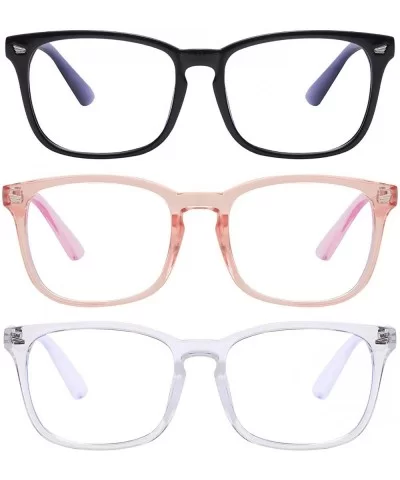 Various Blocking Glasses Eyeglasses Computer - Black-white-pink - C91992MCKWT $24.18 Aviator